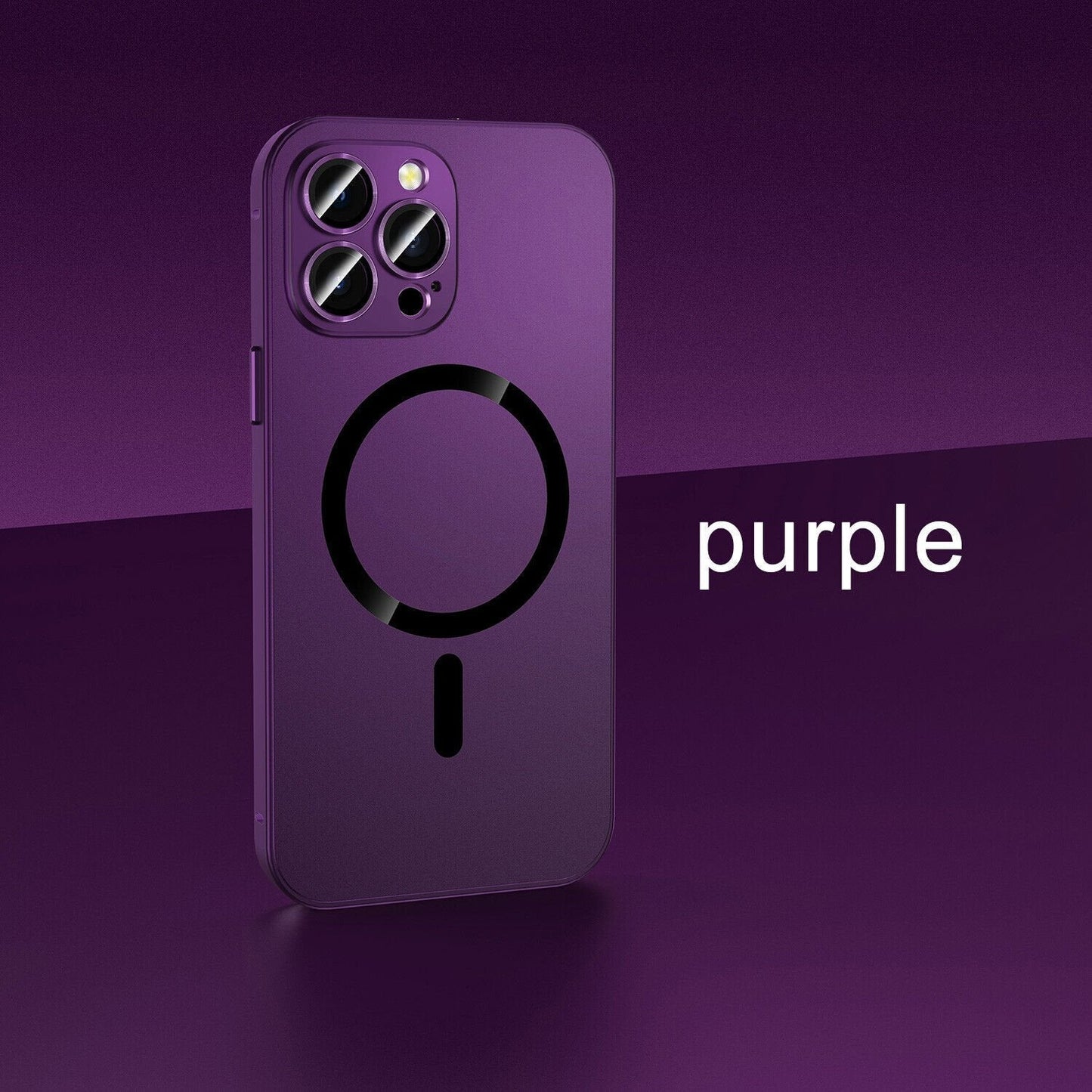 Magnetic Charging Aluminium Metal Bumper Matte Case for iPhone