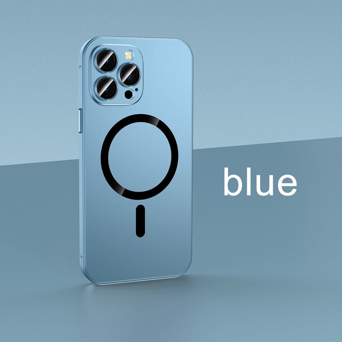 Magnetic Charging Aluminium Metal Bumper Matte Case for iPhone