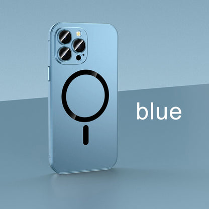 Magnetic Charging Aluminium Metal Bumper Matte Case for iPhone