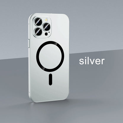 Magnetic Charging Aluminium Metal Bumper Matte Case for iPhone
