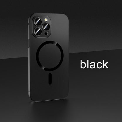 Magnetic Charging Aluminium Metal Bumper Matte Case for iPhone